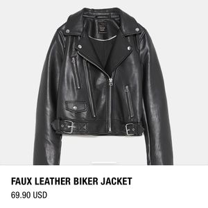 ZARA Faux Leather Biker Jacket - BRAND NEW!